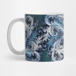 Christmas, gifts, decor, winter, aesthetic, vintage, retro, abstract, blue Mug